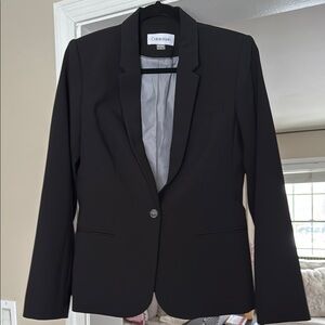 Calvin Klein Women's Black Blazer - Size 4